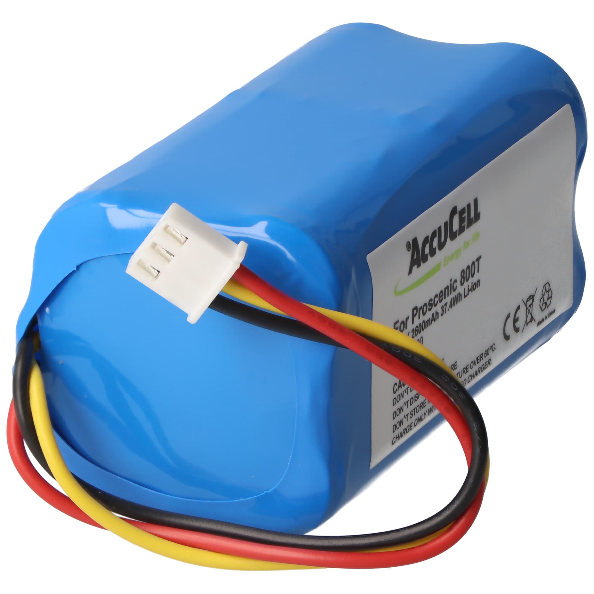 Batterie Li-ion adaptée aux Prosenic 800T, 820T, 830T, 820S uniquement avec la prise blanche, comparer l'illustration