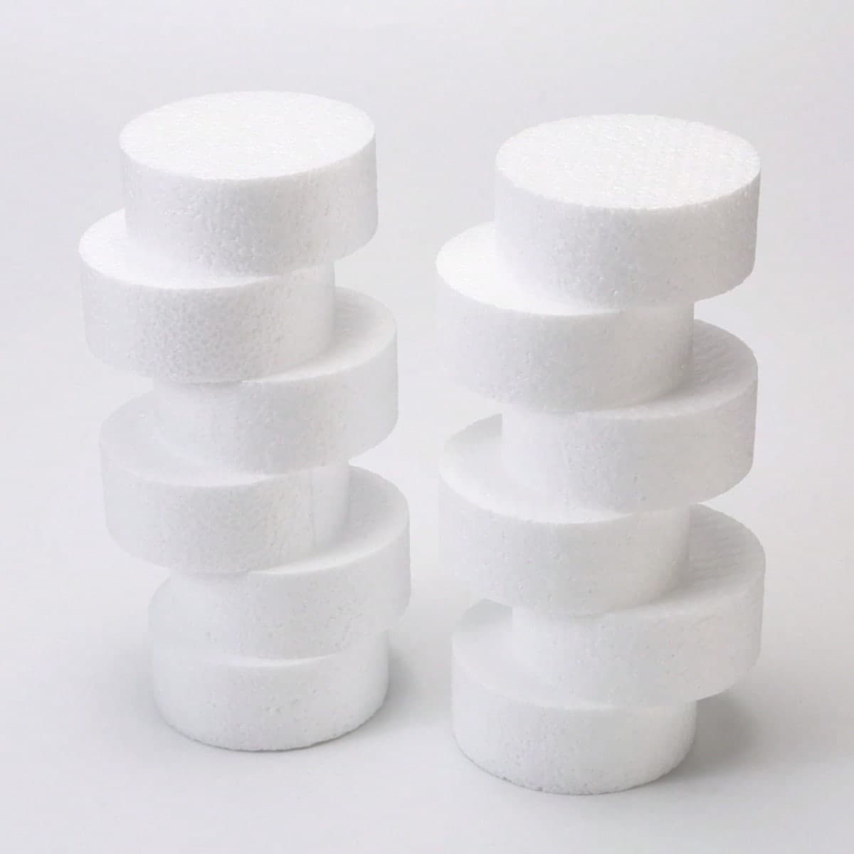 12 Pièces Cercle En Mousse D'artisanat De 10cm/3,94in, Disques En Mousse De Polystyrène Blancs Pour Projets Diy D'achat De Produits, Gâteaux Et